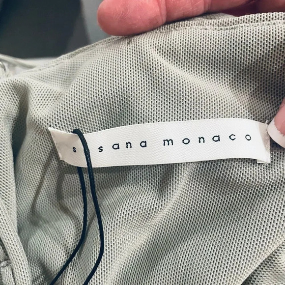 SUSANA MONACO SEXY SILVER SEQUIN COWL NECK BODYCON MINIDRESS SIZE SMALL - Picture 13 of 16